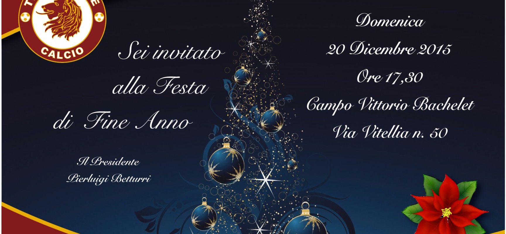 La Festa di Natale del Trastevere Calcio.