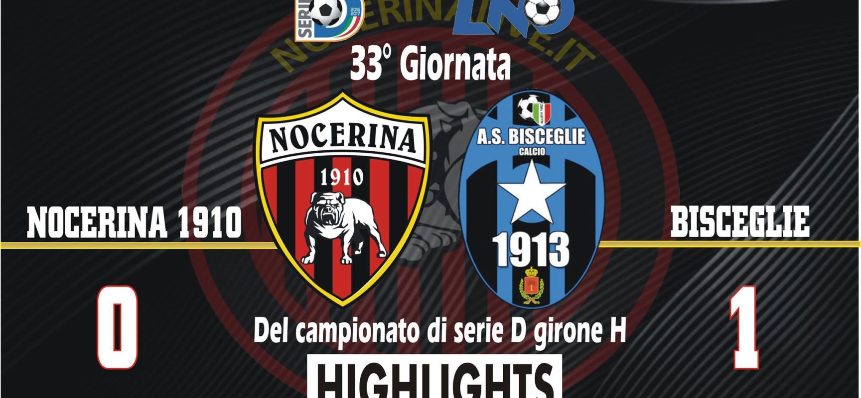Nocerina – Bisceglie 0-1: depositate osservazioni presso il Dipartimento Interregionale