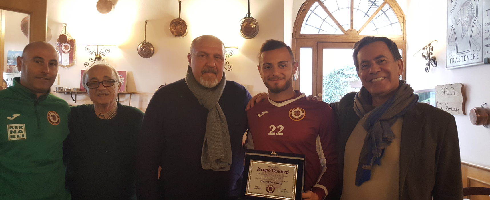 Jacopo Vendetti, 100 presenze con la maglia del Trastevere