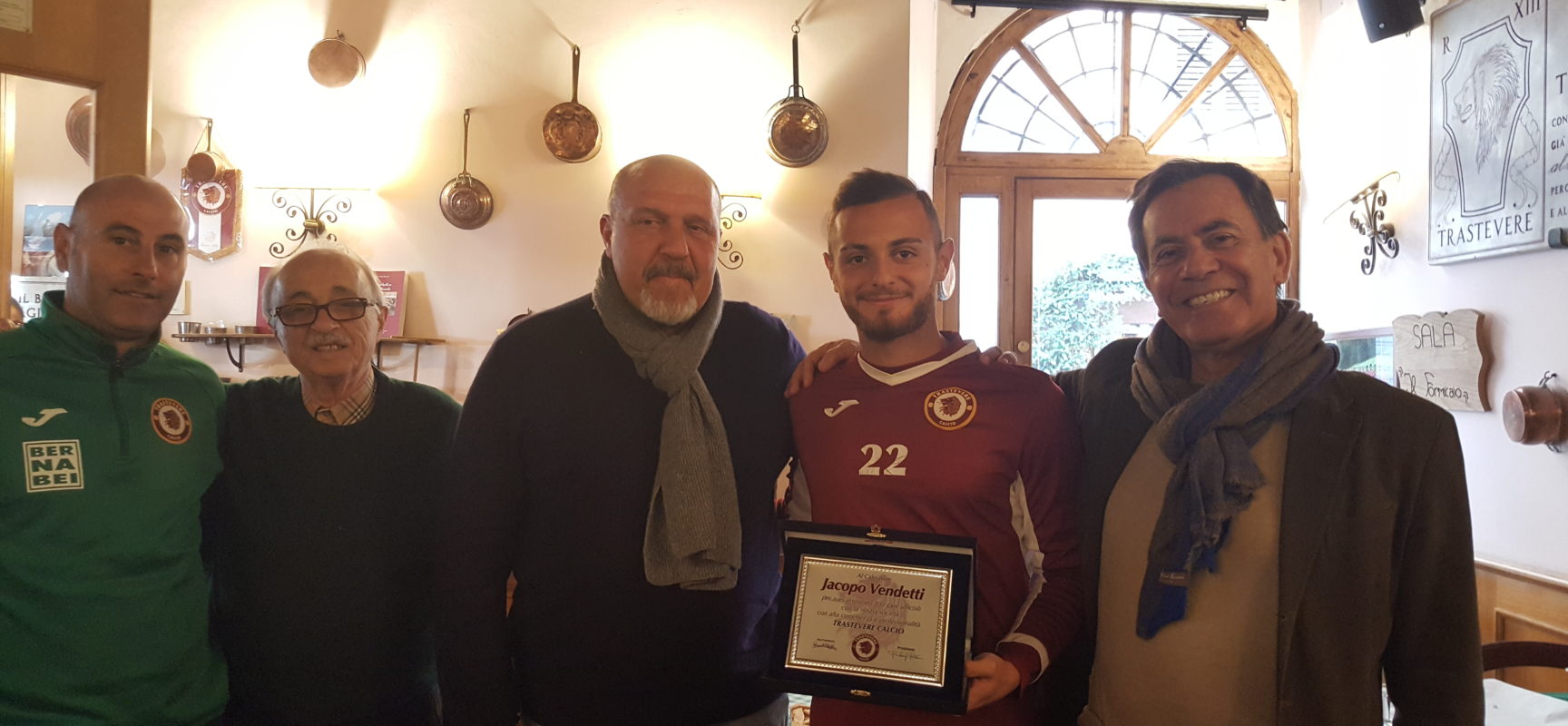 Jacopo Vendetti, 100 presenze con la maglia del Trastevere