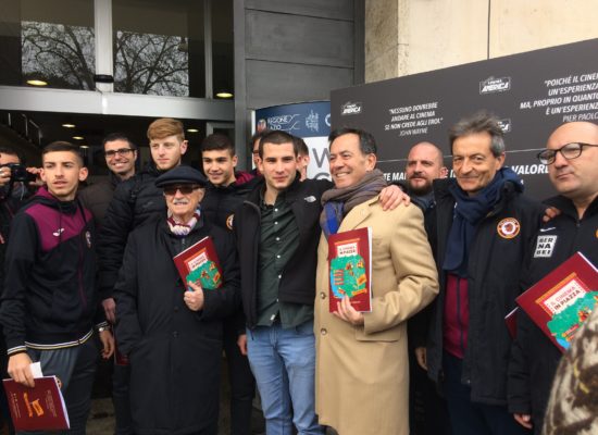 Il Trastevere calcio alla presentazione di “Cinema in Piazza”. Il Presidente Betturri: “Tifosi Trastevere primi tifosi Cinema America”