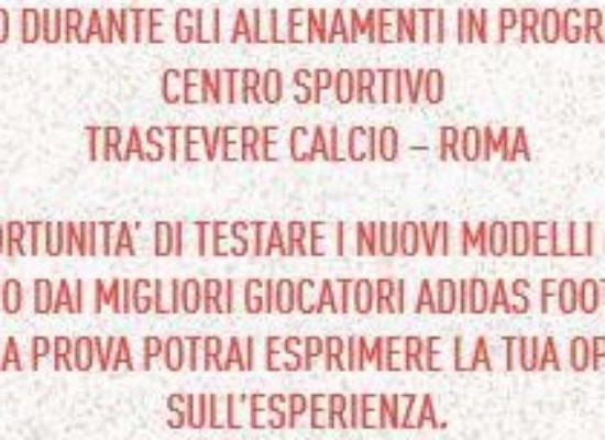 Adidas e Sportuno al Trastevere Stadium