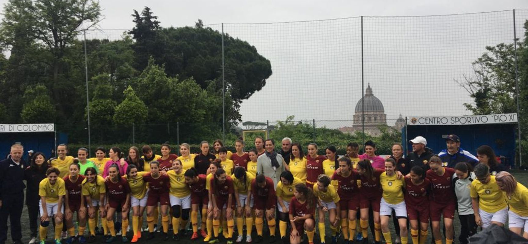 IL PRESIDENTE BETTURRI OSPITE AL PIO XI PER ASSISTERE ALLA PRIMA PARTITA DI CALCIO FEMMINILE VATICANA