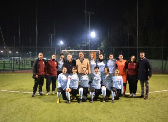 TRASTEVERE FEMMINILE, 7-1 AL FIUMICINO E VISITA DEL PRESIDENTE