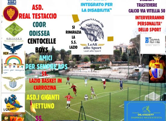 “Vinciamo per l’autismo”, il 3 aprile al Trastevere Stadium